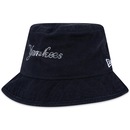 Chapeu New Era Bucket Feminino Mlb New York Yankees Script Feminino Mbv25Hea006 100% Algodão - Foto 1