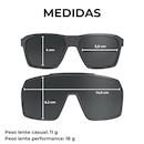 Óculos de Sol Esportivo Hb Presto Graphene/Black Gray 3 em 1 - Foto 3