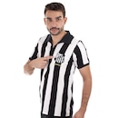 Camiseta de Time Retromania Santos Bimundial Listrado 62/63 - Masculino - Foto 3
