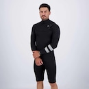 Short John Hurley M Advant 2/2 LS Springsuit Manga Longa Preto - Foto 3
