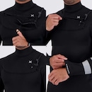 Short John Hurley M Advant 2/2 LS Springsuit Manga Longa Preto - Foto 5