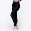 Calça Legging Orbis Fitness Cintura Alta Poliamida Brilho Laminado - Feminina - Foto 2