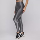 Calça Legging Orbis Fitness Cintura Alta Poliamida Brilho Laminado - Feminina - Foto 1