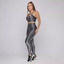 Calça Legging Orbis Fitness Cintura Alta Poliamida Brilho Laminado - Feminina - Foto 3