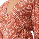 Vestido Rip Curl Soleil Wrap Mini Rust - Feminino - Foto 4