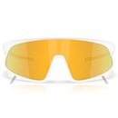 Óculos de Sol Oakley Rslv Matte White Prizm 24K - Foto 4
