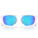 Óculos de Sol Unissex Oakley Lateralis Matte Clear Prizm Sapphire - Foto 3