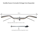 Guidão Varão Sueco Bike Antiga Retrô Caloi Monark 21,1Mm - Foto 2