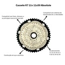 Cassete Mtb K7 11V 11X50 Absolute Prata 1X11 Velocidades - Foto 2