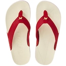 Chinelo Kenner Nk6 Pro Masculino - Branco e Vermelho - Foto 2