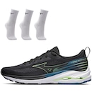 Tênis Mizuno Wave Vitality 4 + 3 Pares de Meia Cano Médio - Masculino - Foto 1