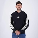 Blusão de Moletom Adidas 3S - Masculino - Foto 3