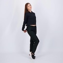 Conjunto Cropped Manga Longa e Calça Area Preta - Foto 6