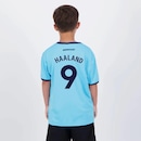 Camisa Manchester City Haaland 9 Maine Infantil Azul - Foto 1