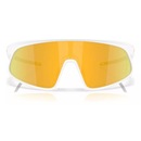 Óculos de Sol Oakley Ciclismo Rslv Matte White Prizm 24K - Foto 7