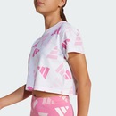 Camiseta Cropped adidas Seasonal Essentials Logo Celebration - Infantil - Foto 7