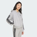 Blusão adidas Capuz Zíper Essentials Três Listras - Feminina - Foto 5