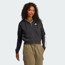 Jaqueta de Moletinho Capuz aidas Zíper Essentials Três Listras - Feminina - Foto 5