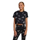 Camiseta Cropped adidas Seasonal Essentials Logo Celebration - Infantil - Foto 2