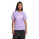 Camiseta Estampada Tech Metallic adidas - Feminina - Foto 1