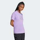 Camiseta Estampada Tech Metallic adidas - Feminina - Foto 4