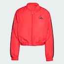 Jaqueta Bomber adidas Cropped Isolamento Essentials Três Listras - Feminina - Foto 3