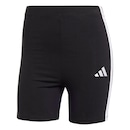 Shorts adidas Biker Cós Alto Essentials Três Listras - Feminina - Foto 1