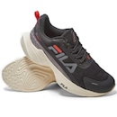 Tênis Fila Progress Lite Masculino - Preto e Vermelho - Foto 2