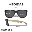 Óculos de Sol Unissex HB Ozzie Matte Black Wood - Foto 5