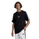 Camiseta adidas Malha Simples Essentials Três Listras - Masculina - Foto 1
