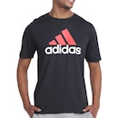 Camiseta Adidas Big Logo Preto e Vermelho - Masculino - Foto 1