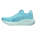 Tênis Asics Nimbus 26 Corrida Celeste e Prata - Feminino - Foto 2
