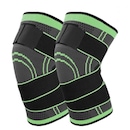 Joelheira DK Compressão Ajustável Ortopédica Elástica Alívio Dor Proteção Esportes - Par - Foto 1