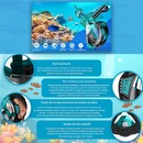 Mascara Subaquática de de Mergulho Gold Sports Gold Full Face Com Snorkel - Foto 5