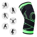 Joelheira Compressão DK Ajustável Ortopédica Elástica Alívio Dor Proteção Esportes - Par - Foto 4