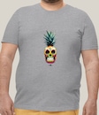 Camiseta Plus Size Masculina Cinza Mescla Algodão WSS Mexican Skullpine - Foto 1