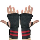 Munhequeira Art In'Force Com Protetor De Palma Em Couro Treino Funcional Academia Musculação - Foto 2