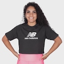 Camiseta New Balance Cropped Essentials Basic - Feminina - Foto 1