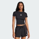 Camiseta Cropped adidas Baby Look 3 Listras - Feminina - Foto 2