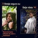 Capa Esportivo Gold Sports Térmico de Emergência Anti Chuva para Caminhadas e Acampamentos - Foto 4