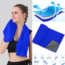 Kit Toalha de Microfibra Gold Sports com Capa de Silicone e Mosquetão - Foto 3