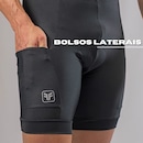 Kit Bermuda Ciclismo Free Force Basic com Bolsos + Meia - Masculina - Foto 2