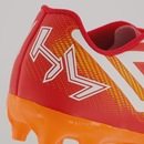 Chuteira Umbro Heatmap Campo Juvenil Vermelha e Laranja - Foto 6