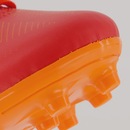 Chuteira Umbro Heatmap Campo Juvenil Vermelha e Laranja - Foto 8