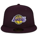 Boné Aba Reta New Era 5950 Los Angeles Lakers NBA Logo History - Adulto - Foto 1
