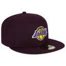Boné Aba Reta New Era 5950 Los Angeles Lakers NBA Logo History - Adulto - Foto 4
