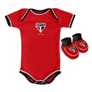 Kit Body + Pantufa do São Paulo Torcida Baby Oficial - Infantil - Foto 1