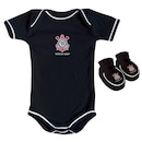 Kit Body + Pantufa do Corinthians Torcida Baby - Infantil - Foto 1