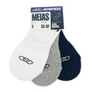 Meia Olympikus Ultra Invisivel Kit - 3 Pares - Feminina - Foto 1