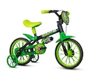 Bicicleta Aro 12 Nathor Black com Rodinhas - Infantil - Foto 1